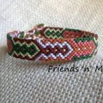 Friendship Bracelet - brown & green arrow pattern