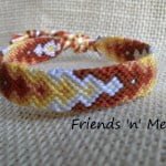 Friendship Bracelet - Brown and Yellow Arrow Pattern