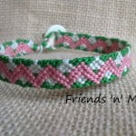 Friendship Bracelet - Pink Zig Zag Pattern