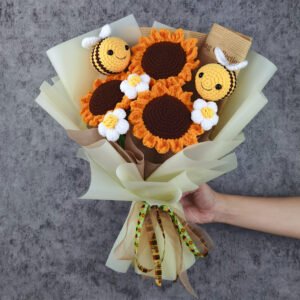 Crochet Bumble Bee Bouquet